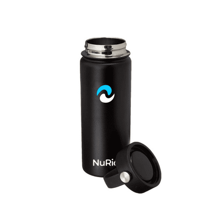 

NuRich Sports Water Bottle - 18 Oz Vacuum Insulated Stainless Steel Modern Double Walled Simple Thermo Modern Mug Hydro Metal Canteen Flask Wide Mouth with Sweat Proof Design for Cold & Hot Temp
