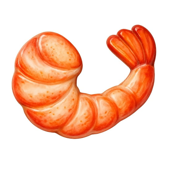 Cooked Shrimp Cookie Cutter - 4x3" Premium Kitchen Baking Fun Design