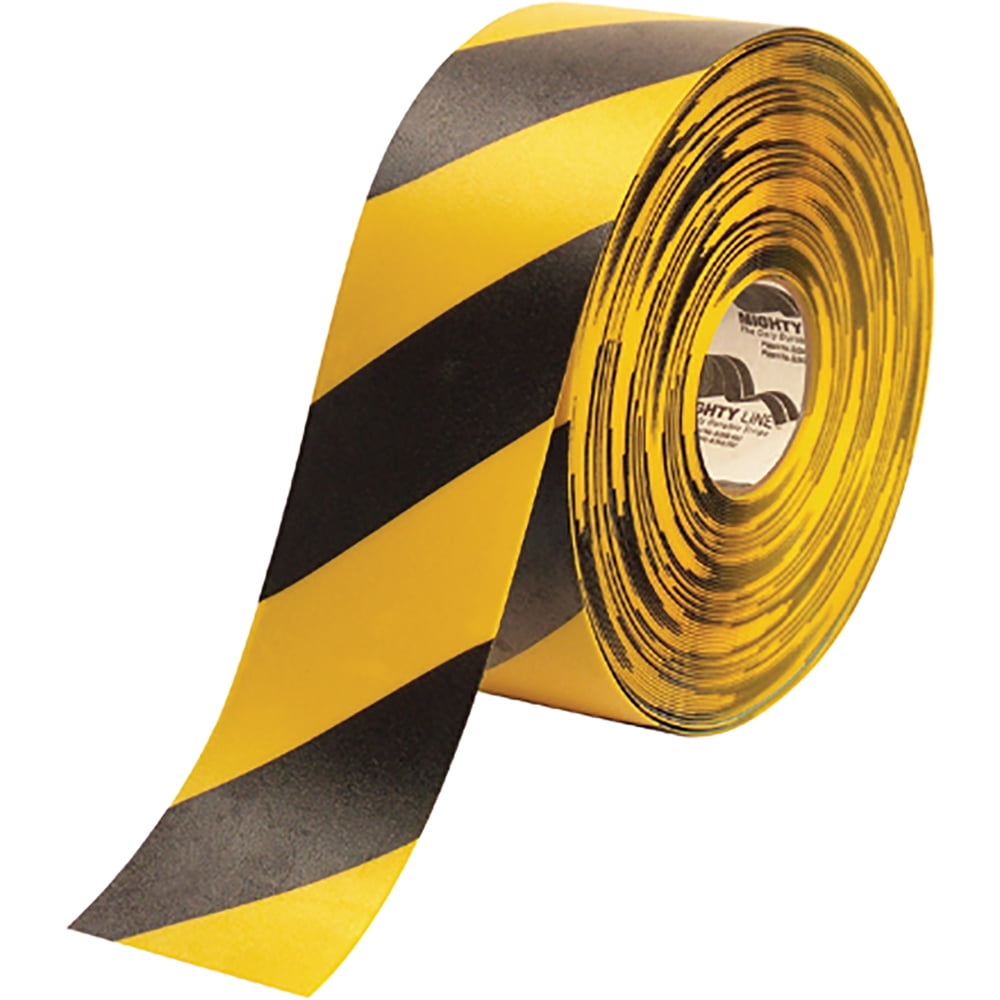 Mighty Line™ Deluxe Safety Tape 60 Mil PVC 4" x 100' Yellow/Black 1