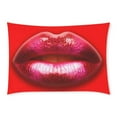 thumbnail image 1 of BSDHOME Red Lips Pillow Case Pillow Cover Two Sides Printing 20x30 inches, 1 of 2