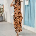 thumbnail image 6 of Leopard Print Pattern Sleeveless Dress Woman Fashion Long Dresses Women's Summer Suit Dress 2025, 6 of 7