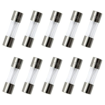 Pack of 10 pcs F2AL Fast-Blow Fuse 2A 250V Glass Fuses 0.2 x 0.79 inch / 5 x 20 mm (2amp) (F2A)
