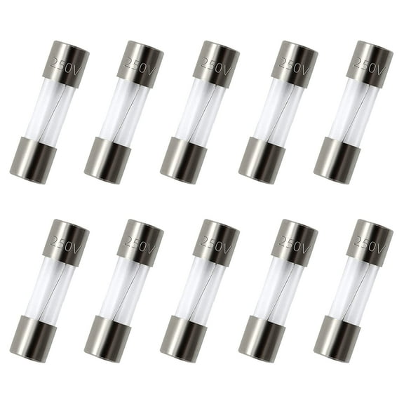 Pack of 10 pcs F2AL Fast-Blow Fuse 2A 250V Glass Fuses 0.2 x 0.79 inch / 5 x 20 mm (2amp) (F2A)