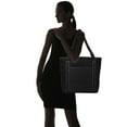thumbnail image 2 of DALIX 20" Solid Color Cotton Canvas Shopping Tote Bag in Black-White, 2 of 7