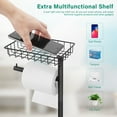 thumbnail image 3 of Free Standing Toilet Paper Holder with Storage Shelf, 3 of 6