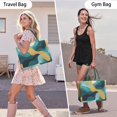 thumbnail image 6 of Large Capacity Tote Bag,Teal Gold Marble Pattern Handbag Fashion Luxury Tote Bag,15.7"x13"x 5.1" Inches,Laptop Compatible, 6 of 6