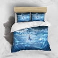 thumbnail image 3 of Disney Cartoon Frozen Elsa Print Three Piece Bedding Set Cover Set With Pillowcase Children or Adults King Queen Full Twin Size, 3 of 5