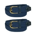 thumbnail image 2 of CTM  Elastic Braided Stretch Belt (Pack of 2) (Women), 2 of 3