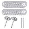 thumbnail image 1 of Ruedas de Diamantes de 24 piezas de 24 piezas diamantes Corte de 22 mm de diámetro Discos de Corte con 4 piezas de reemplazo de mandreles de 3 mm para hermamanas Giratorias de, 1 of 6