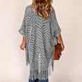 thumbnail image 5 of NordicNest Women's Open Front Knit Cover Up – Lightweight Beach Cover Ups for Women, Tassel Fringe Swimwear Sarong, 5 of 5