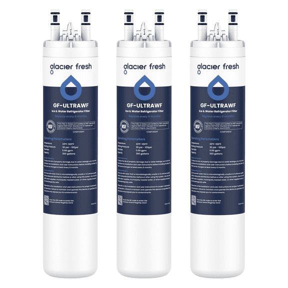 Glacier Fresh Replacement for Frigidaire ultrawf,Pure Source Ultra,  9999, 469999, 46-9999, A0094E28261 Refrigerator Water Filter,Pack of 3