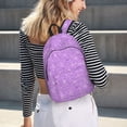 thumbnail image 5 of Saiise Sac à Dos pour Ordinateur Portable Imprimé Lilas Scintillant - Bretelles Réglables, Résistant à l'Eau, Grande Capacité, Design Élégant, Unisexe pour École, Bureau, Voyage-Moyen, 5 of 5