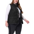 thumbnail image 4 of MODA NOVA Juniors Plus Size Sleeveless Drawstring Button Zip Denim Vest, 4 of 5