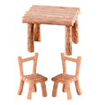 thumbnail image 1 of Miniature Resin Table and Chair Set for Dollhouses, Garden Ornaments, and DIY Micro Landscape Decor, 1 of 4