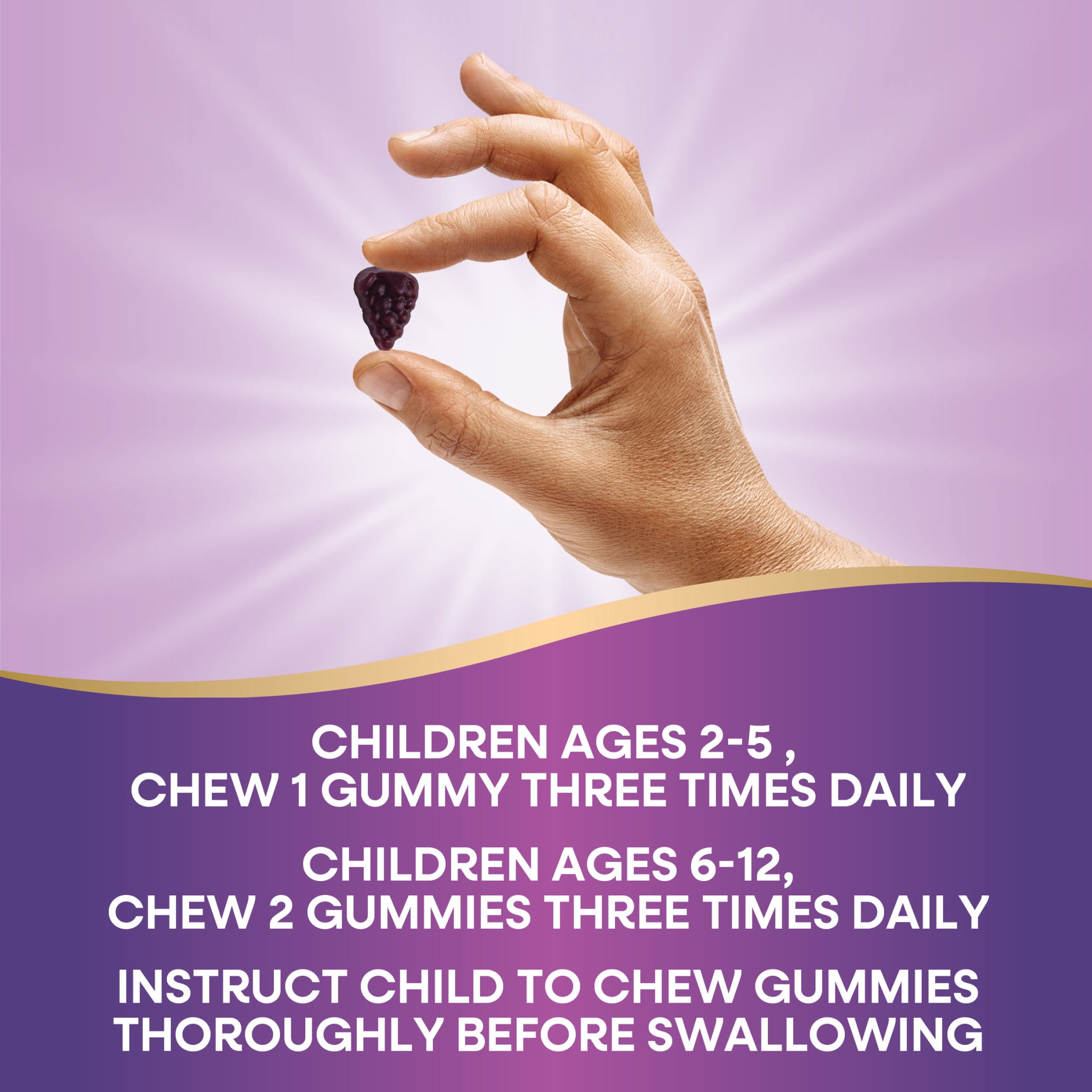 (2 pack) Nature's Way Sambucus Kids Cough Relief +◊ Immune* Gummies, Elderberry Extract & Vitamin C, 36 Count