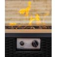 thumbnail image 6 of Phoneix 43” Propane Fire Pit Table for Outside with Lava Rocks, Weatherproof Protective Cover and Glass Windshield, Black, 6 of 9