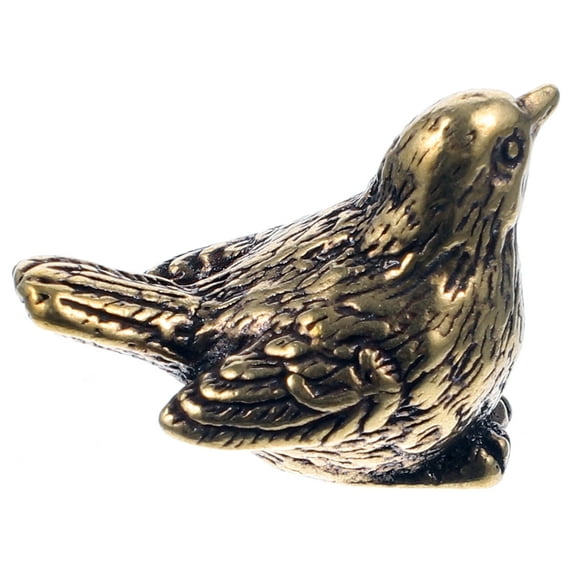 Brass Craft Sparrow Figurine Exquisite Bird Figurine Small Bird Decoration Golden