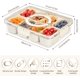 thumbnail image 2 of Contenedor de caja de aperitivos, bandeja de aperitivos dividida transparente con tapa, contenedor de caja de aperitivos portátil hermético, bandeja de servir dividida para embutidos, frutas, verduras, 2 of 4