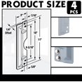 thumbnail image 3 of 3 x 11" Latch Guard Plate Cover Iron Latch Guard Security Plate Door Security Strike Plate Latch Protector, Against Forced Entry Easy to Install(4 Pcs), 3 of 6