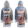 thumbnail image 3 of Santa is Coming Schnauzer Merry Christmas Xmas Noel Truck Tree All Over Print 3D Hooded Duffle Toggle Coat Miniature Schnauzer Dog Lover - 02023, 3 of 6