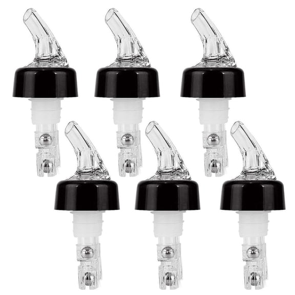 Liquor Bottle Pourers Set of 6 Pourer Pour Spouts 1 oz Measured Measuring Liquor Pourers Shot Dispenser Bartender Automatic Wine Pourer for Alcohol Tequila Cocktail Whiskey Rum Drink Home bar