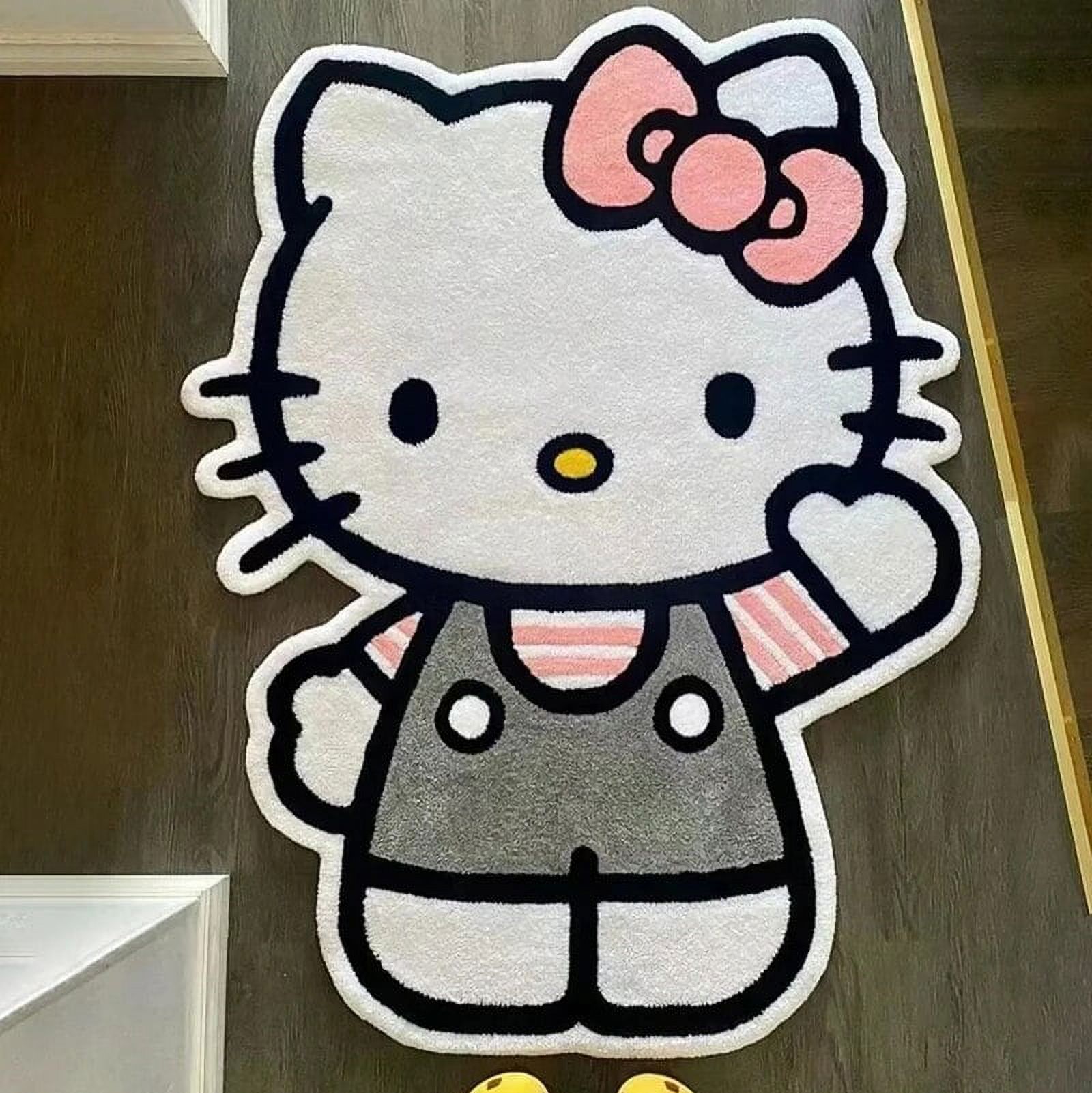 Sanrio Hello Kitty Plush Floor Mat Cartoon Kt Cat Kawaii Cute Cartoon ...