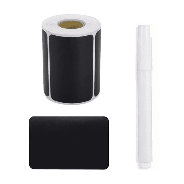 HLONK 2 Pieces Label Stickers with Erasable Marker Versatile Chalkboard Pantry Labels for Organizing DIY Removable Writable Premium Vinyl Labels for Kitchen Use