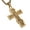 Gold, variant on Vintage Orthodox Cross Crucifix Stainless Steel Pendant Necklace 22+2 Inches Chain, Colour (Silver)