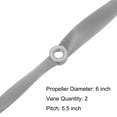 thumbnail image 4 of 2Pcs 6x5.5 Inch Propeller RC Propellers 2-Vane Blades Props Gray with Adapter Rings for RC Airplane Aircraft Prop Replacement, 4 of 7