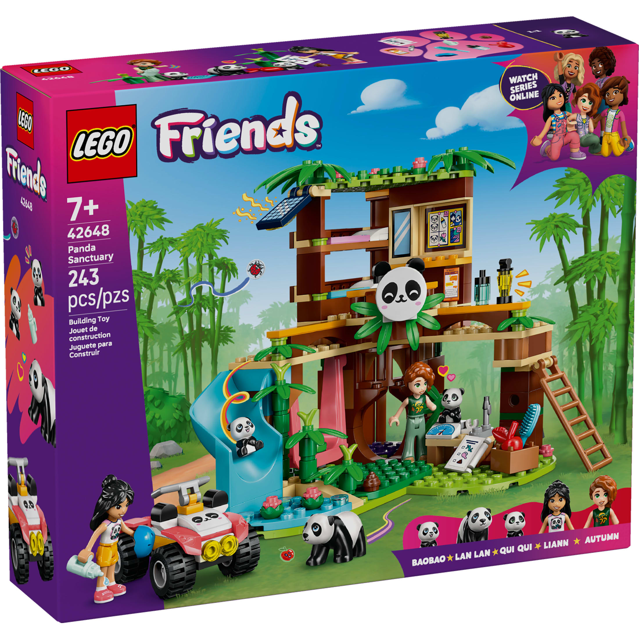 LEGO Friends Santuario de Pandas Juguete de Juego de Roles y Cuidado de Animales para Niñas y Niños - Set de Juego Interactivo de Narración y Construcción con Juguetes de Panda para Niños, Mayores de 7 años - Idea de Regalo para Cumpleaños - 42648 2