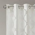 thumbnail image 2 of Madison Park Eden Fretwork Burnout Sheer Panel in White, 2 of 5