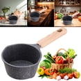 thumbnail image 5 of Yucurem Non-stick Mini Sauce Pan Wooden Handle Milk Pan Butter Melting Pot Kitchen Essentials (Black), 5 of 10