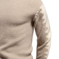 thumbnail image 4 of Miluxas Men's Gradient Sweater Round Neck Knitted Pullover Soft Casual Fall Winter Street Fashion Top Khaki, 4 of 4
