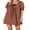 Red, variant on Women Plaid Summer Dress Loose Bow Square Neck Puff Sleeve Short Dress for Daily Travel