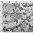 thumbnail image 2 of Soimoi Floral Print, Silk Fabric Decor Sewing Fabric By The Yard- 42 Inch WideDecorative Fabric For Shirts, Suits, Ties-Gray, 2 of 5