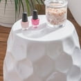thumbnail image 2 of Powell Shawna Indoor Modern Hammered Metal Round End Table, White, 2 of 6