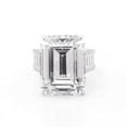 thumbnail image 2 of Eclet Jewels 14K White gold Plated Diamond Ring - Emerald Cut Excellent 2 Ct Diamond Ring For Women's - Solitaire with Accent Diamond ring for women's - Engagement Wedding Diamond Ring for Her, 2 of 6
