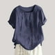 thumbnail image 1 of Fiudx Ofertas Flash Del Día Solo En Línea Camisa Holgada con Estampado de Flores de Manga Corta Informal de Verano para Mujer, 1 of 5