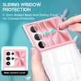 thumbnail image 3 of Compatible with Samsung Galaxy S23 Ultra Case Shockproof, Samsung S23 Ultra Phone Case Silicone with Slide Camera Lens Protector Cover Transparent Protective Cases for Women Girls (Pink Cyan), 3 of 12