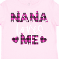thumbnail image 4 of Inktastic My Nana Loves Me Hearts in Pink Plaid Boys or Girls Toddler T-Shirt, 4 of 5