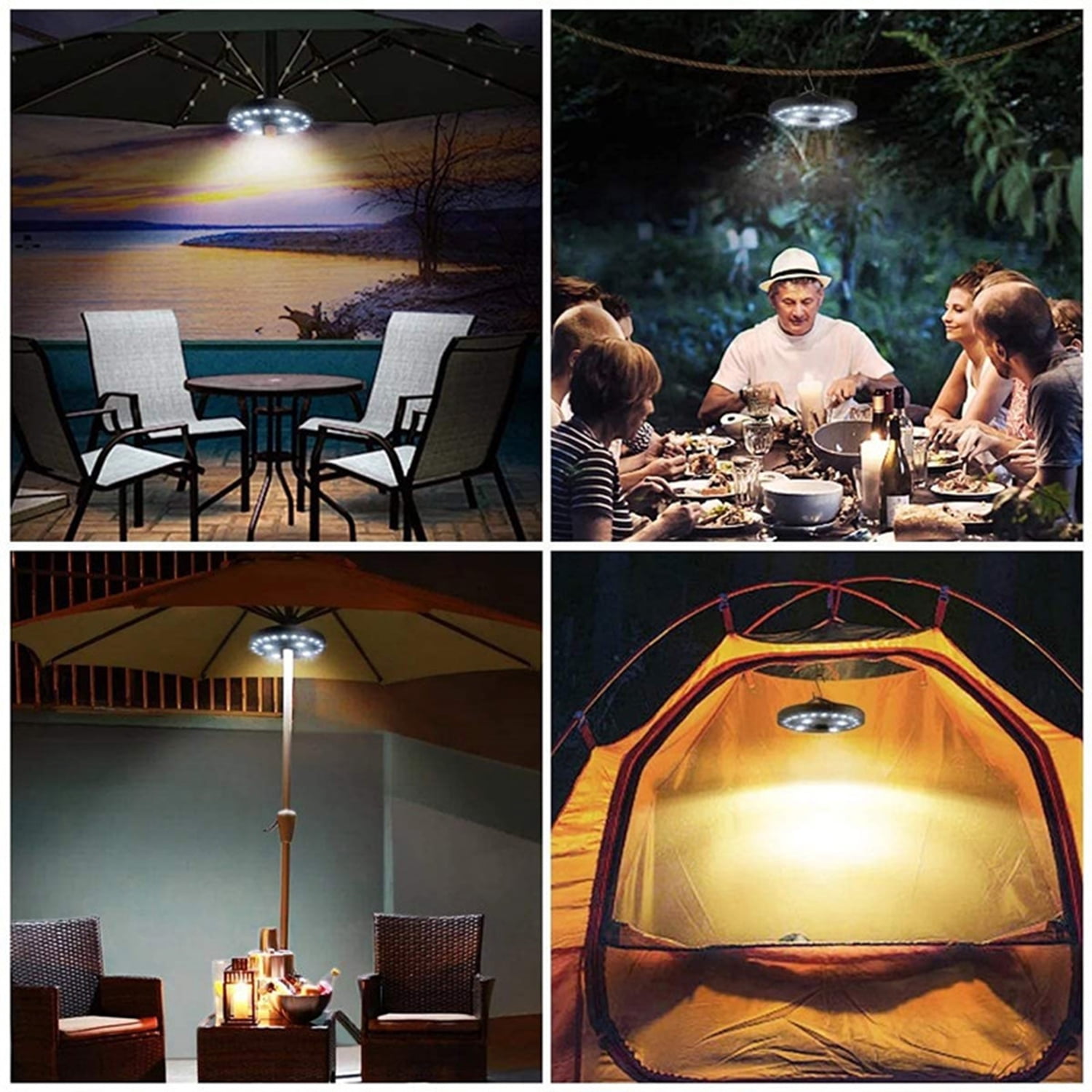 Kepooman Patio Umbrella Light, 28 LED Lights & 3 Lighting Modes Umbrella Pole Light for Patio Umbrellas, 2 Pcs, Black Kepooman Patio Umbrella Light, 28 LED Lights & 3 Lighting Modes Umbrella Pole Light for Patio Umbrellas, 2 Pcs, Black