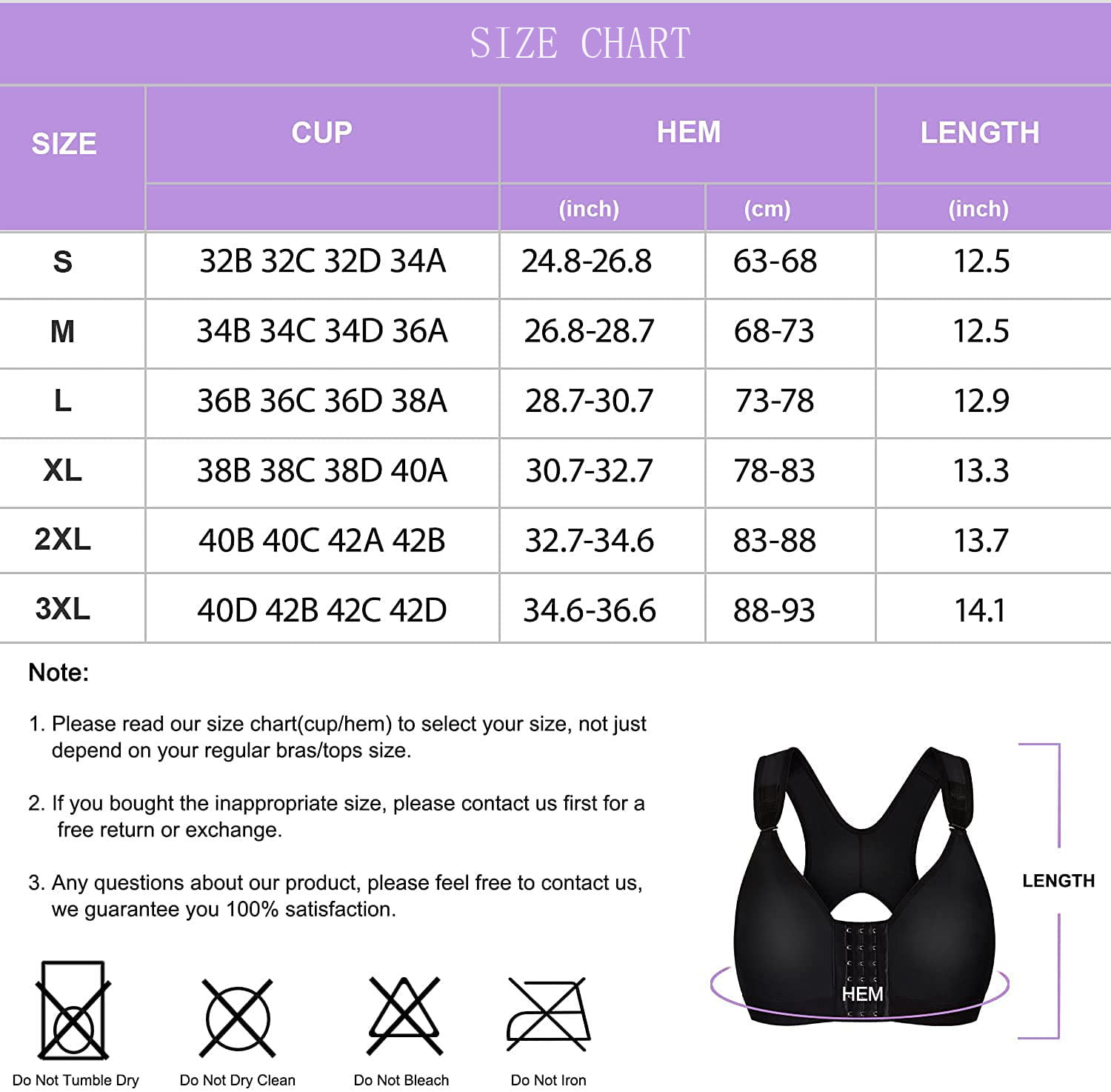Kauounady Sports Bras for Women High Support 2 Pc 2023 Womens Front Closure  Posture Full Coverage Support Wireless Comfy
