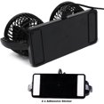 thumbnail image 4 of Ventilador de doble cabezal, rotación de 360°, ajustable, para automóvil, silencioso, 2 velocidades, 12 V, para tablero, eléctrico, para aire acondicionado, circulación de aire en verano, 4 of 5