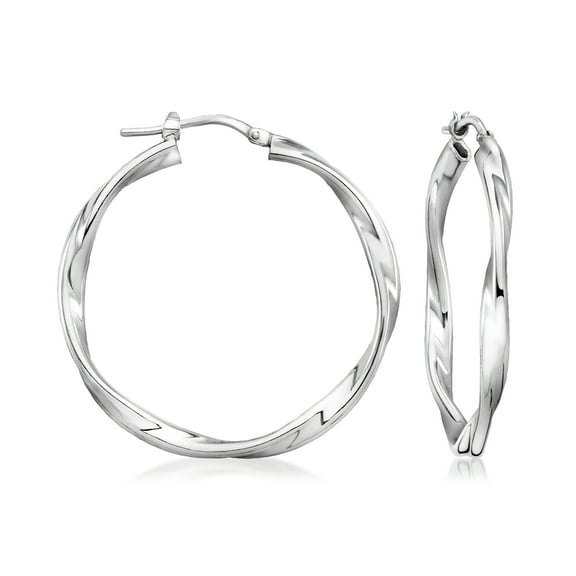 Ross-Simons Italian Sterling Silver Twisted Hoop Earrings, Women's, Adult