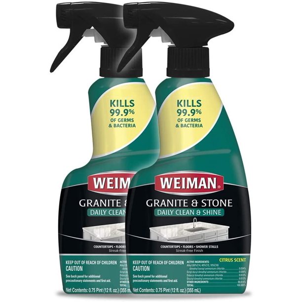 Weiman Disinfectant Granite Daily Clean & Shine 12 fl oz 2 Pack