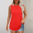 thumbnail image 2 of Womens Tunic Shirt for Legging Tank Tops Round Neck Sleeveless Blouses Casual Summer Trendy, 2 of 6