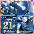 thumbnail image 3 of Blue Theme 21st Birthday Banner Gold Glitter  Display Balloon Decor Star Pattern 21st Celebration Backdrop for 21st Birthday Party Adult Celebration Photo Backdrop, 3 of 8