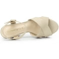 thumbnail image 4 of BLISSFUL STEP Sandales Slingback à Plateforme à Talon Épais à Bride pour Femmes, 4 of 6