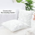 thumbnail image 5 of Unique Bargains 2-Pack 3D Flower Decorative Throw Pillow Covers 16" x 16" White, 5 of 8