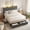Gray, variant on GUNAITO Queen Size Bed Frame with 4 Storage Drawers, Upholstered LED Bed with USB Ports, Modern Bed with Headboard Noise Free Platform Bed with Metal Frame, Dark Gray